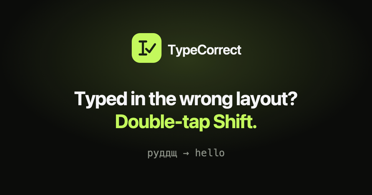 TypeCorrect visual